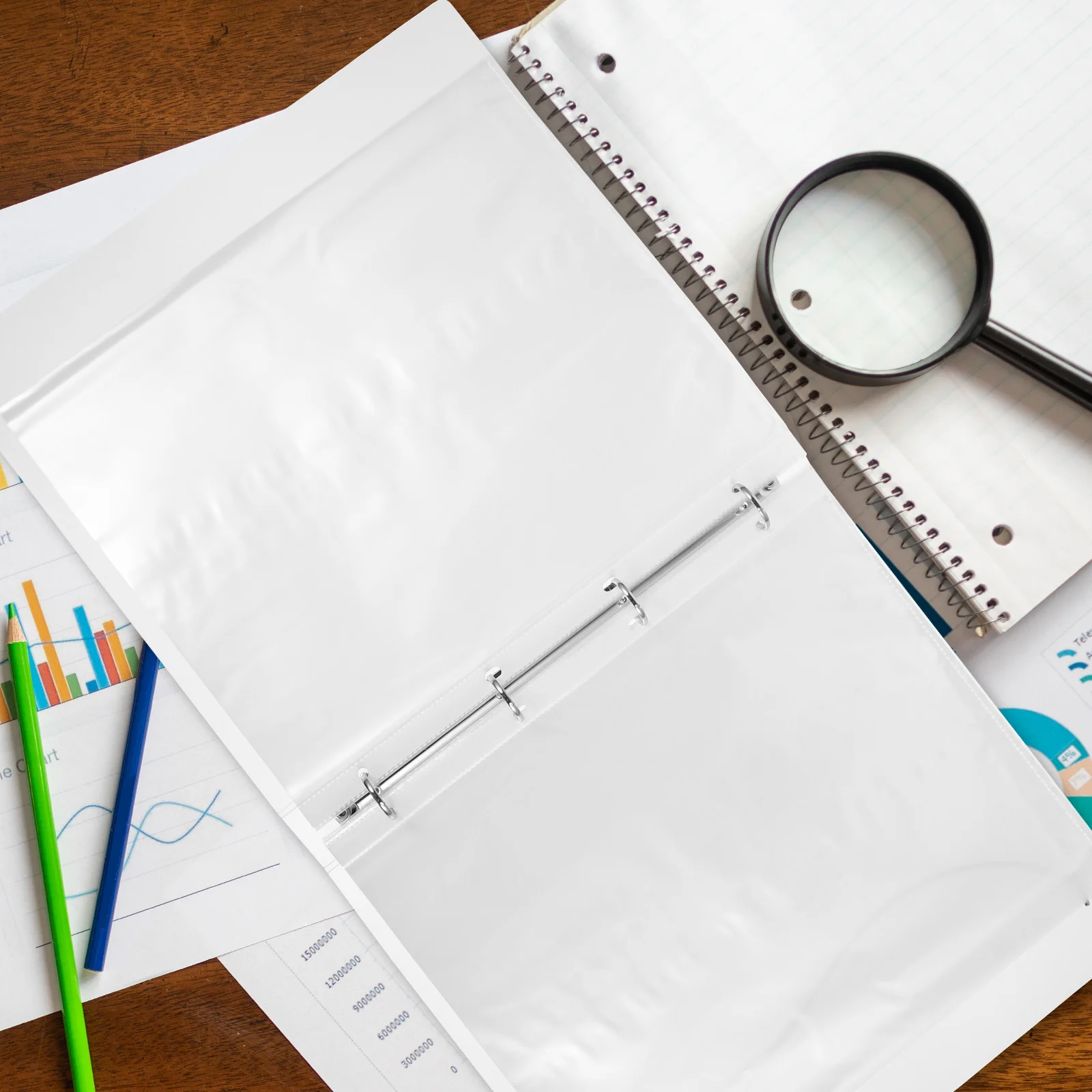 

1Set A4 Magazine Organizer Anti-Scratch File Folder for Home Office School Large Capacity Stylish Document Holder