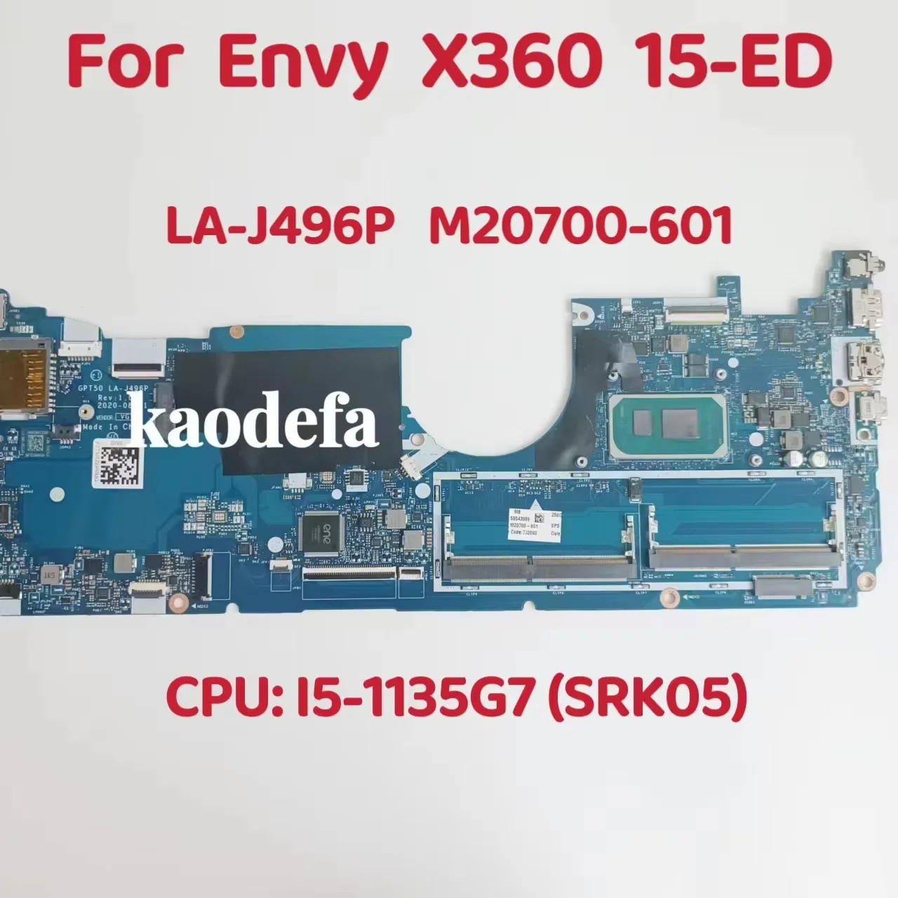 LA-J496P For HP ENVY X360 15-ED Laptop Motherboard CPU: 15-1135G7 SRK05  DDR4  M20700-601 Test OK