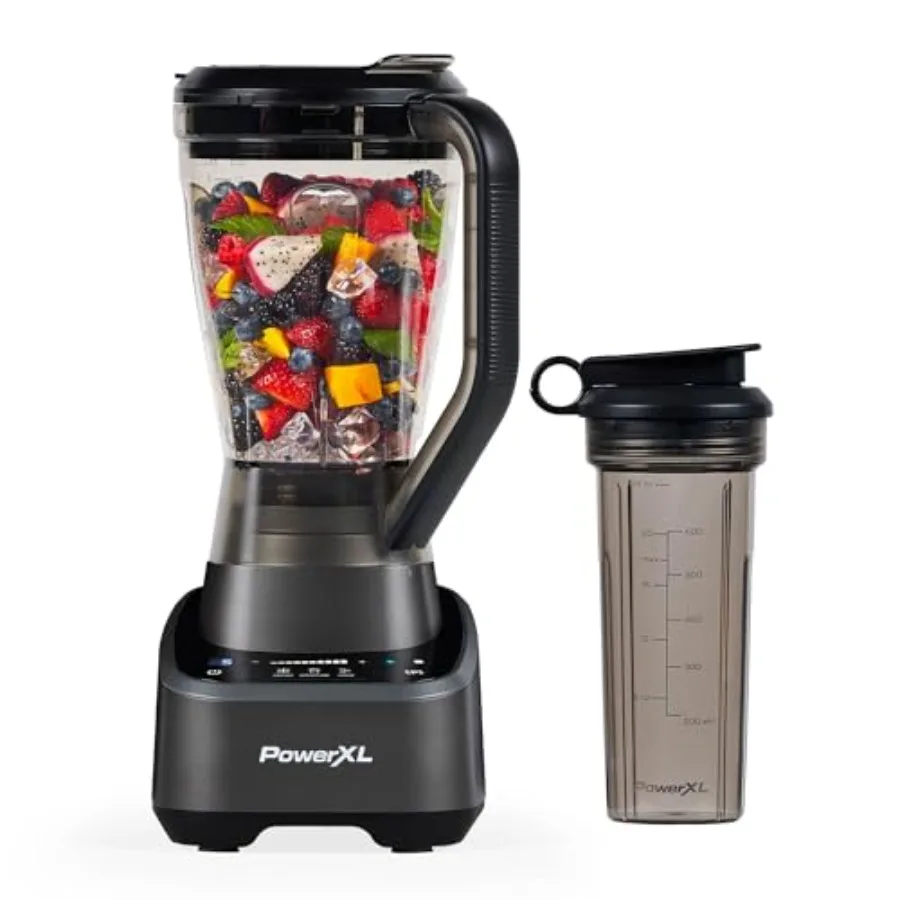 

SensiMax Blender + Personal To Go Cup Smart Sensing Technology Quieter Blending 3 Functions Chop Smoothie Ice Crush 10 Speed Co