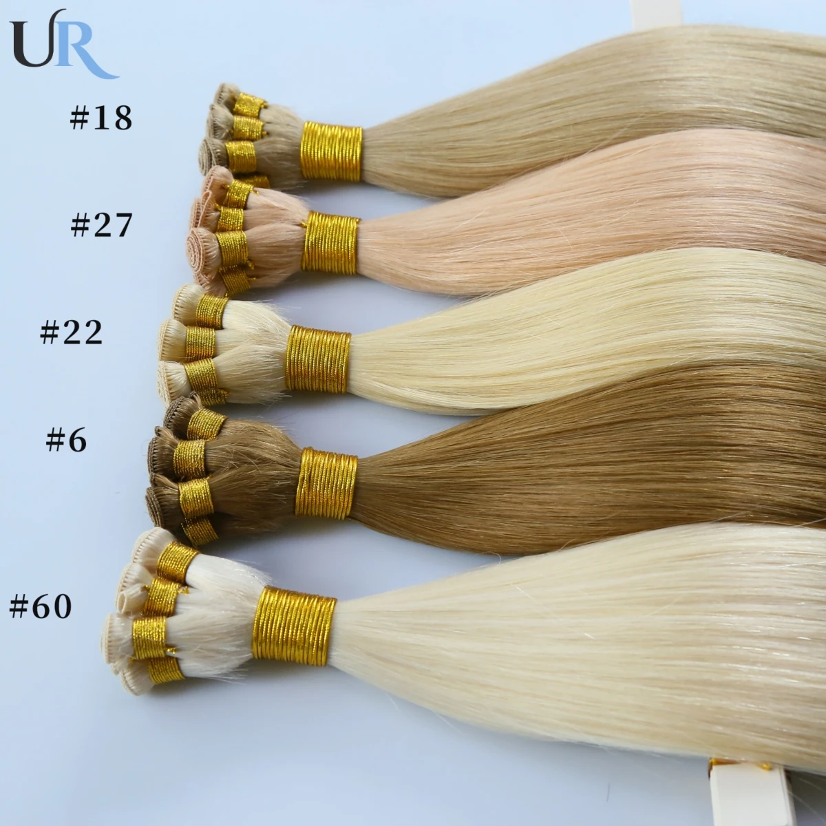 Hand Tied Hair Weft Hair Extensions 100% Natural Human Hair Straight Invisible Brazilian Remy Sew In Bundles Handmade Hairpieces