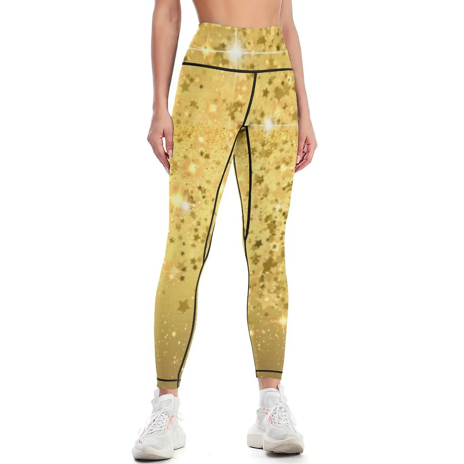 Gouden Achtergrond Kunst Leggings Sport Voor Push Up Joggers Voor Vrouwen Leggings