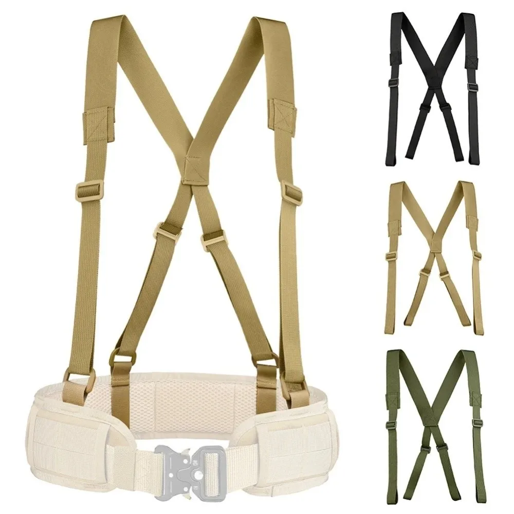 حزام نايلون متين قابل للتعديل بلون سادة متعدد الوظائف حزام أدوات على شكل حرف Y