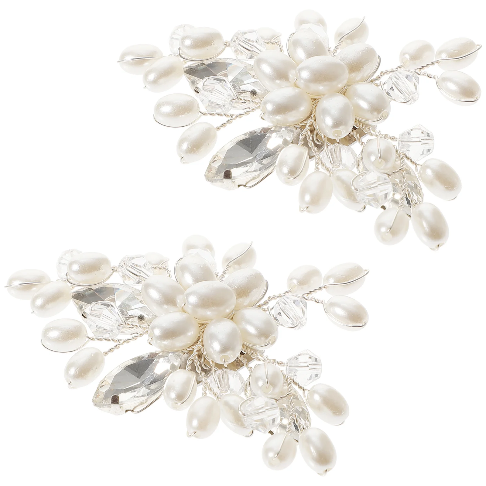 

2Pcs Elegant Rhinestone Wedding Shoe Clips Decorative Bling Charms for Pumps Flats Heels Bridal Party Accessories