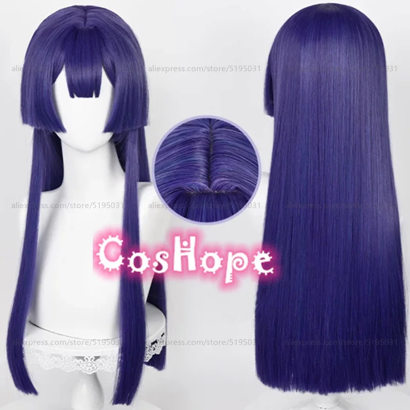 Парик для косплея Pela, длинный прямой парик 66 см, фиолетовый парик, косплей, аниме, парики для косплея, термостойкие синтетические парики
