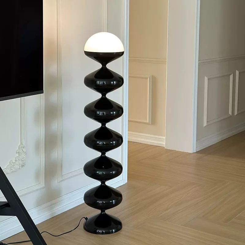 Nordic geometric shaped gourd floor lamp, medieval creamy atmosphere floor lamp, dining room living room bedroom floor lamp