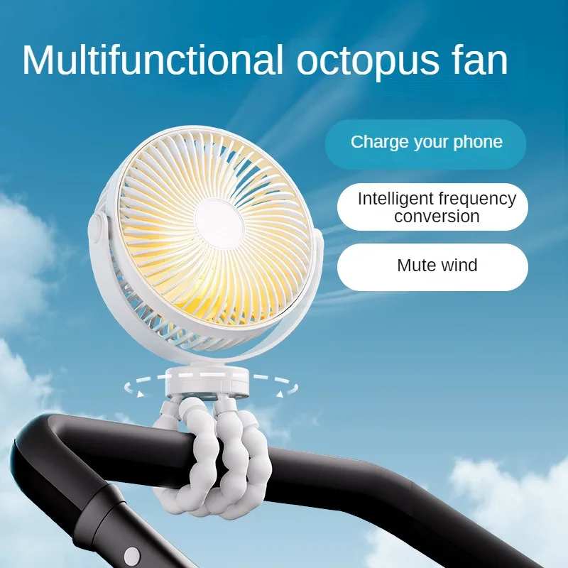 20000mAh Battery Operated Fan,Camping Fan With Tripod Night Light Hanging Hook,4 Speeds,Adjustable Head,Led Camping Lantern Fan