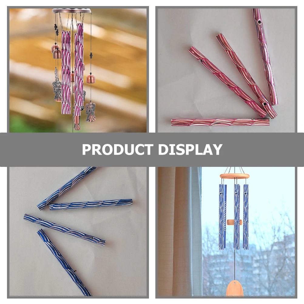 

40pcs Aluminum Tube Wind Chime Material Pre-Drilled Durable DIY Decoration Garden Porch Pendant Supplies for Kids Family Gift