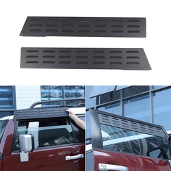 For Toyota FJ Cruiser 2007-2021 Aluminum Alloy Black Car Front Side Window Louver Ventilation Panel Sticker Car Accessories 2Pcs