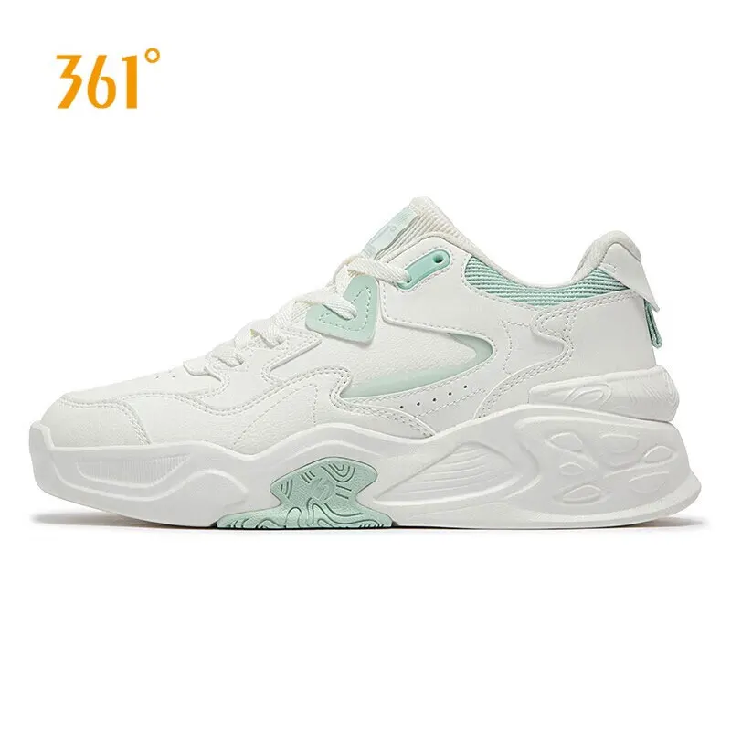 361 Degrees Women's Casual Shoes New Retro Mesh Lightweight Breathable Versatile Classic Thick-soled Female Sneakers 682436601F