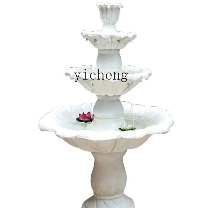 ZK Multi-Layer Fountain Decoration Courtyard Balcony Flowing Water Fish Pond Garden Waterscape Prop Decoration Fontana Di Trevi