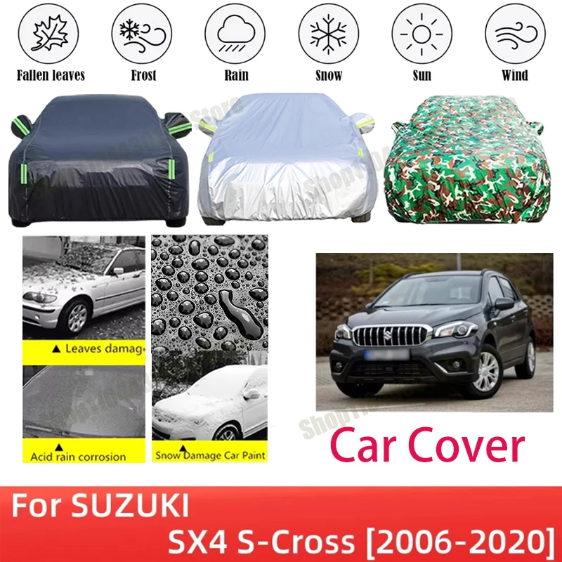 

Чехол для автомобиля SUZUKI SX4 S-Cross 2006-2020, водонепроницаемый, летний, солнцезащитный, анти-УФ, зимний, защита от дождя и снега