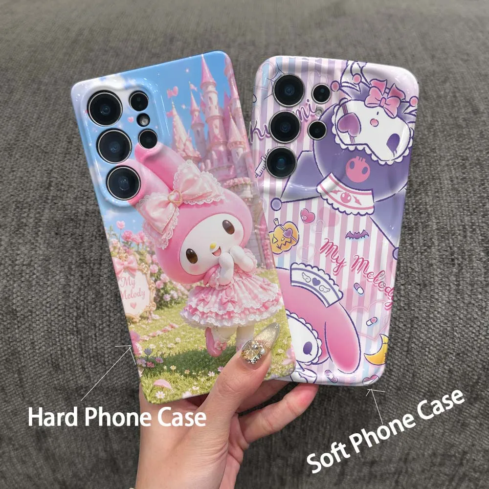 Cool Kuromi My Melody For Samsung Galaxy A04 A05 A06 A11 A16 A22 A25 A33 A35 A56 A73 Hard Phone Case Cover