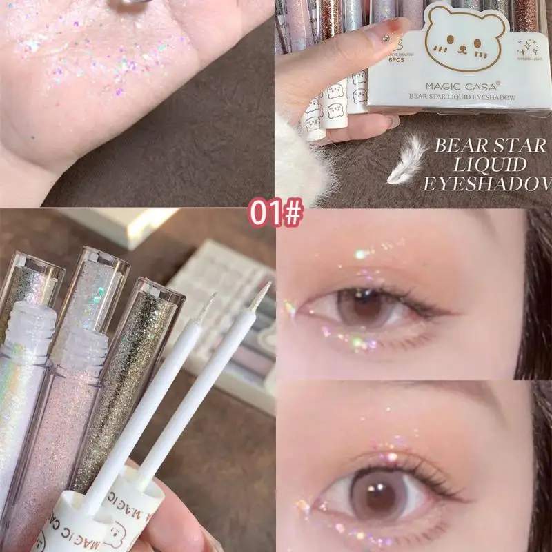 Monochrome Eye Shadow Not Easy To Apply Iridescent Liquid Eyeshadow For Parties Non-removable Glitter Powder Eye Shadow Trend