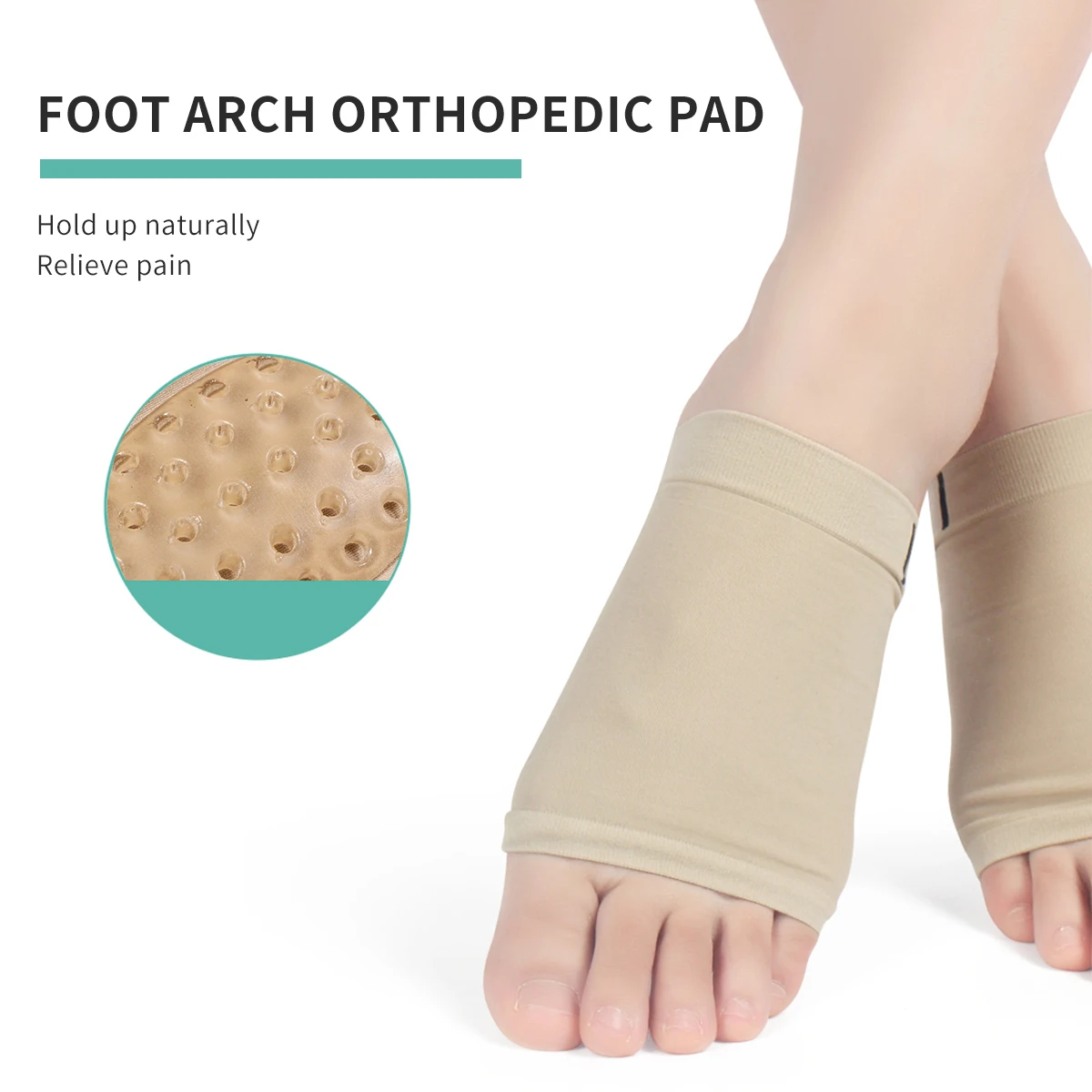 

Arch Orthopedic Insoles Flatfoot Support Ergonomic Massage Pad Plantar Fasciitis Relief Elastic Sole Non Collapse