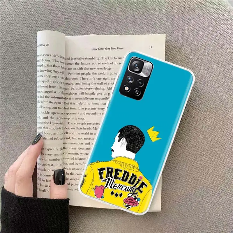 Rock Funky Freddie Mercury Queen Phone Case For Xiaomi Redmi Note 14 Pro 12 Plus 12S 10 11 Pro 4G 5G 9T 9S 8T 10S 11T 11S 11E 9