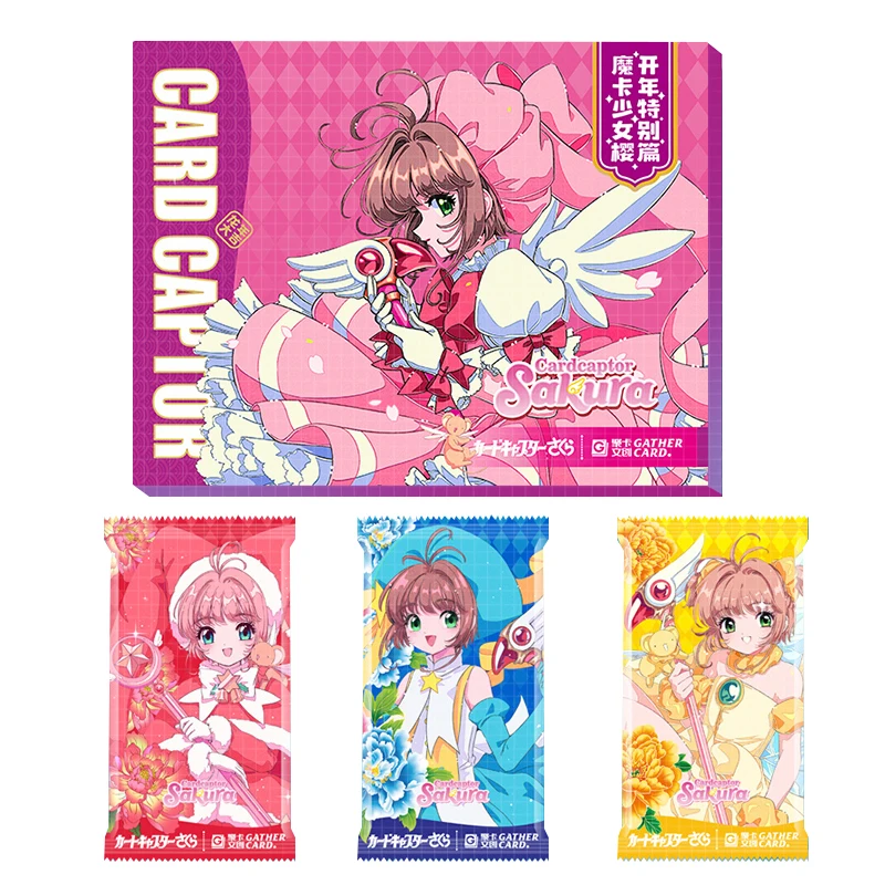 Tarjetas Kawaii Sakura Cardcaptor, Sakura, personaje de Anime japonés, chica, hermosa diosa, tarjetas de edición limitada, regalo