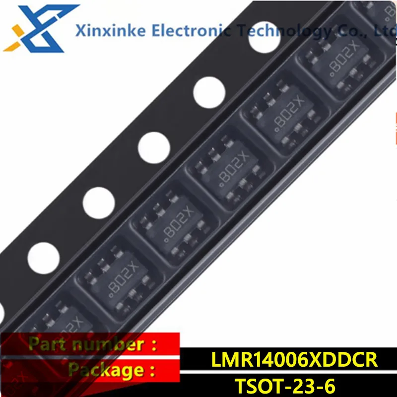 10PCS LMR14006XDDCR B02X SOT-23-6 Switching Voltage Regulators Wide Vin 40V 600mA Buck Regulator Power Management