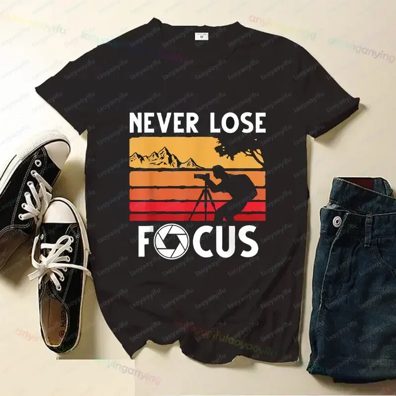Cool Photography Art for Men Women Photographer Camera Lover Tshirt Printed T-shirt Top Graphic Tee Outdoor Clothing Short-sleev
