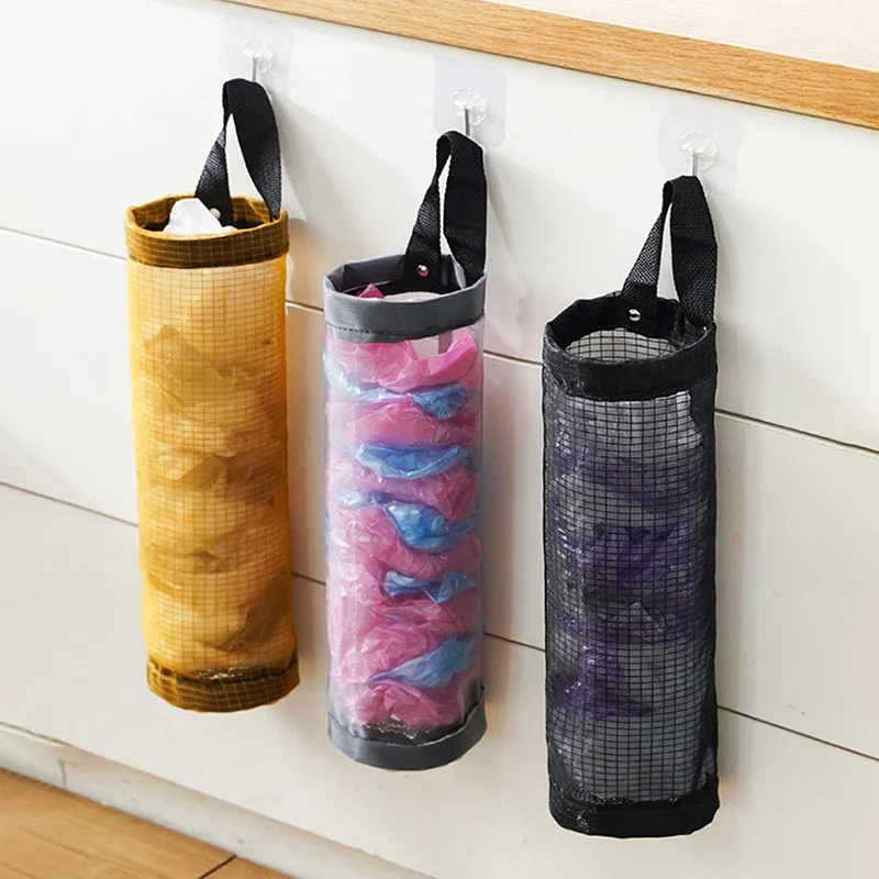 1PCS Garbage Bag Storage Kitchen Garbage Organizer Plastic Bag Holder Organizing Hanging Garbage Collection Storage Bag