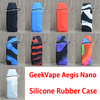 Silicone Texture Skin Case For GEEKVAPE AegIs Nano Protective Rubber Soft Cover With Lanyard