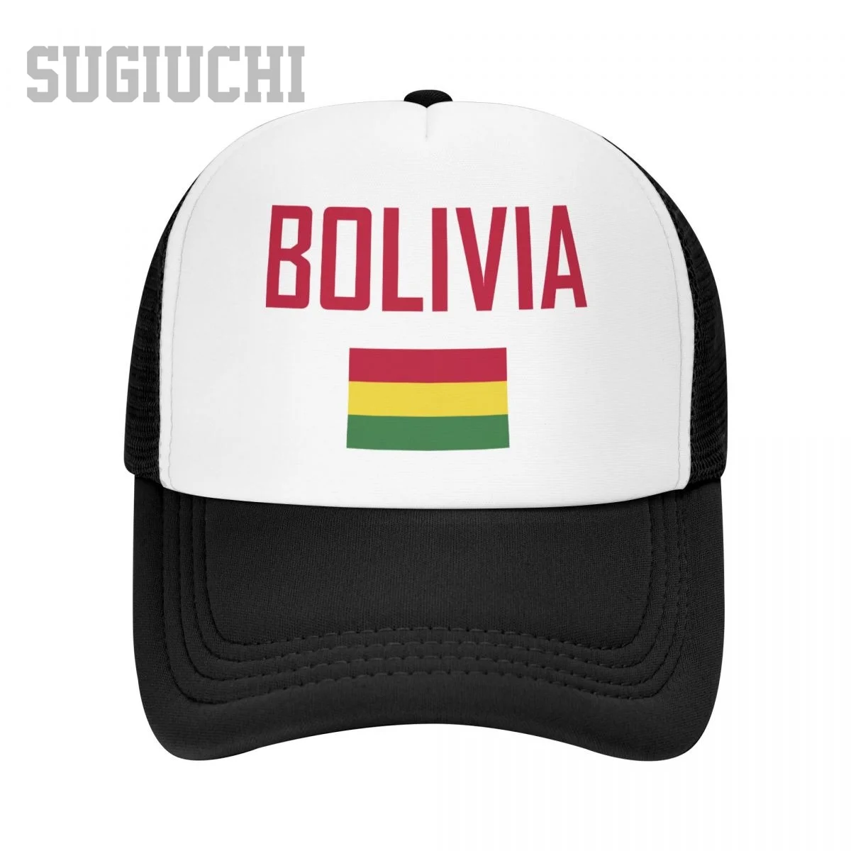 

Mesh Cap Hat BOLIVIA Flag And Font Trucker for Men Women Baseball Caps