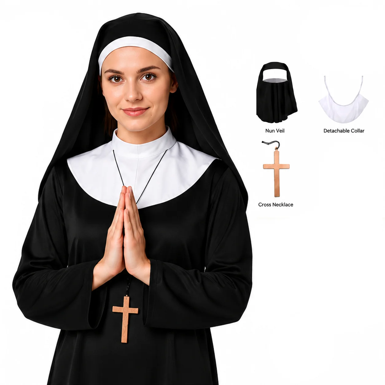conjunto-de-fantasia-de-freira-feminina-com-veu-colar-e-cruz-habito-religioso-preto-para-halloween-cosplay-e-eventos-tematicos