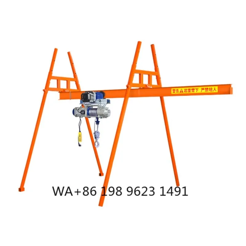 

Four Columns Small Davit Portable Roof Construction Crane Lifting Equipment For Building Material Industrial Handling