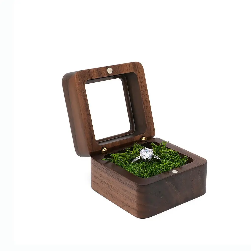 

Window Jewelry Box Gift Earrings Organizer Engagement Ceremony Wooden Storage Box Presentation Box Ring Box Ring Bearer Box