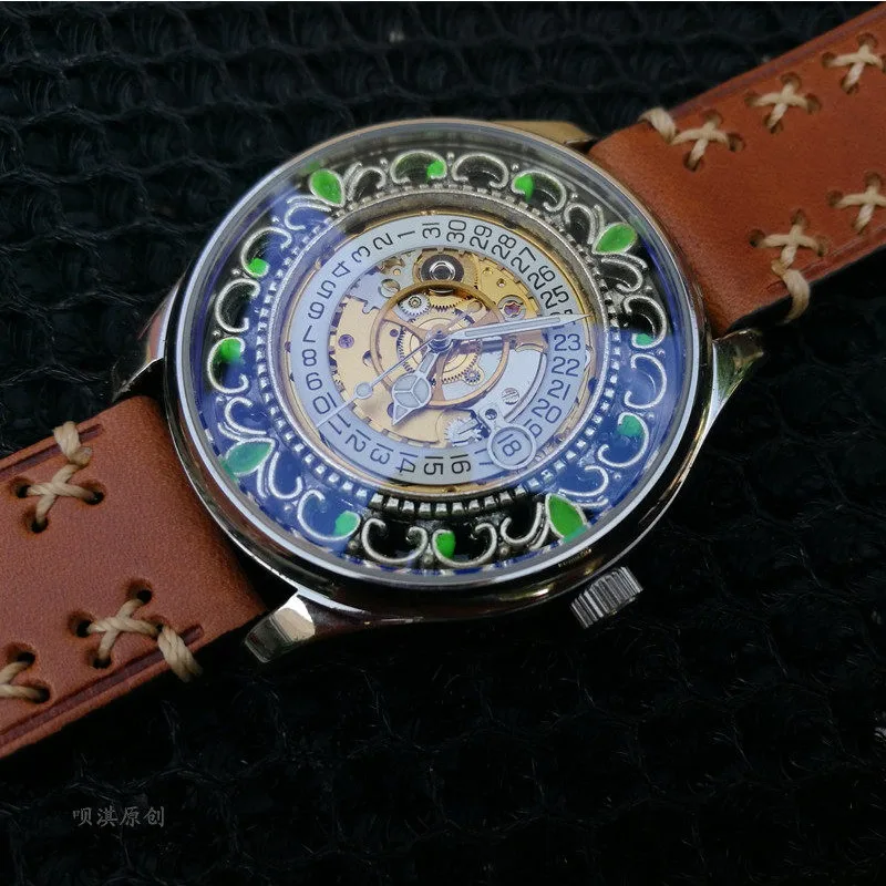 Studio Original, Handmade Retro Automatic Mechanical Watch, Super Luminous, Unique Personality Watch