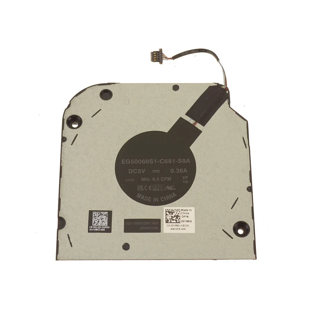 

Вентилятор процессора для DELL Latitude 5550 для Precision 3590 0012DJ 012DJ EG50060S1-C681-S9A 023.100X0.0001 00196G 0196G