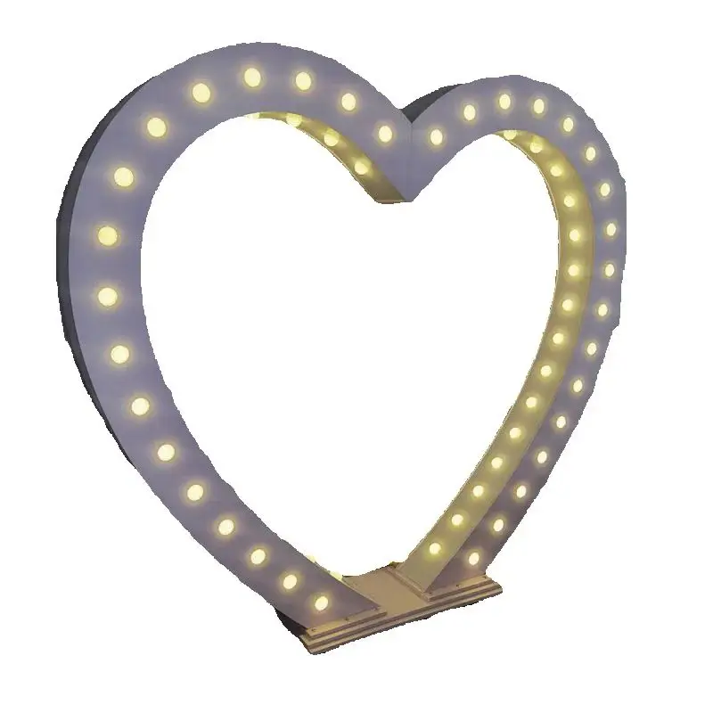 Love Shape Arch LED Wedding Banquet Background Decoration Light for Special Events