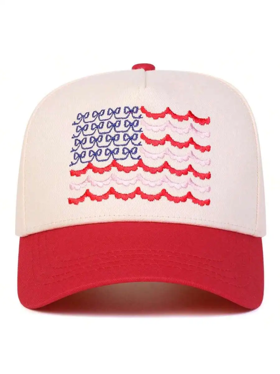 

Mens US Flag Embroidered Baseball Cap Adjustable Outdoor Sun Protection Hat