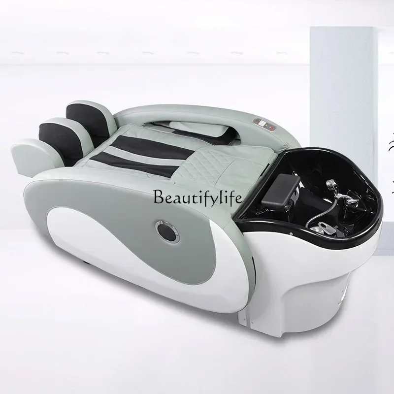 06Electric massage shampoo bed Automatic multi-function hair salon flush bed