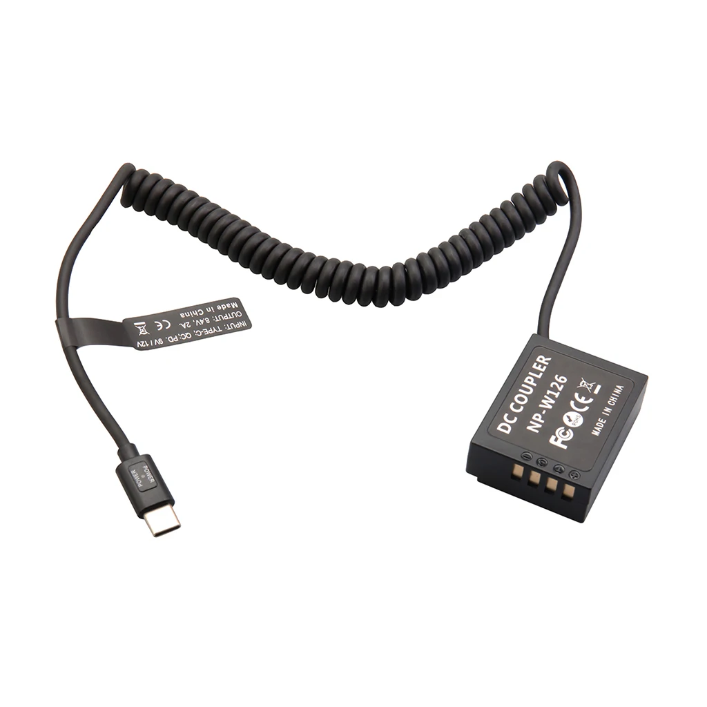 Typ-C PD Dummy-Akku-Kit für Fujifilm Canon Nikon Sony Panasonic, 9V Powerbank zu 7,4-8,4V für Akkuanzeige – Detail 1
