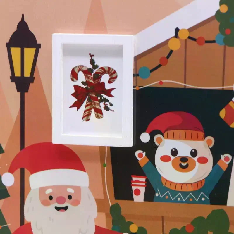 1/12 Mini casa delle bambole murale di Natale ornamento casa delle bambole decorazione della casa casa delle bambole micro scena di Natale puntelli per foto