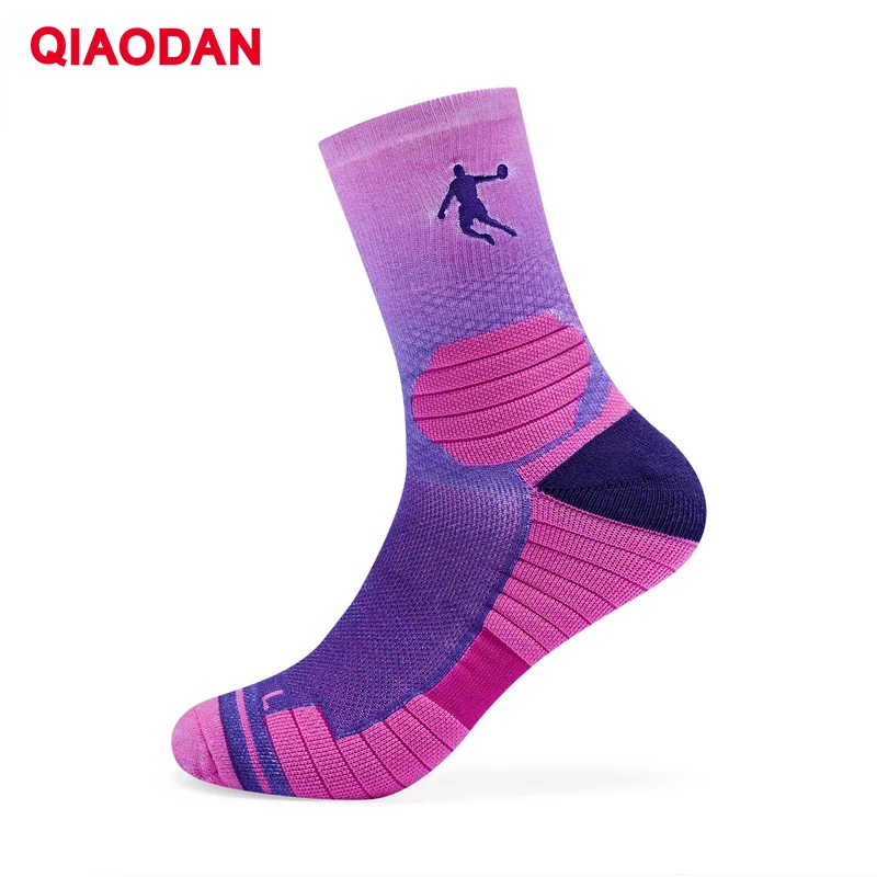 QIAODAN Basketball Socks Men 2023 New Sharp Thorns 6 Breathable High Quality Professional Athletic Fashion Socks XWF35231805