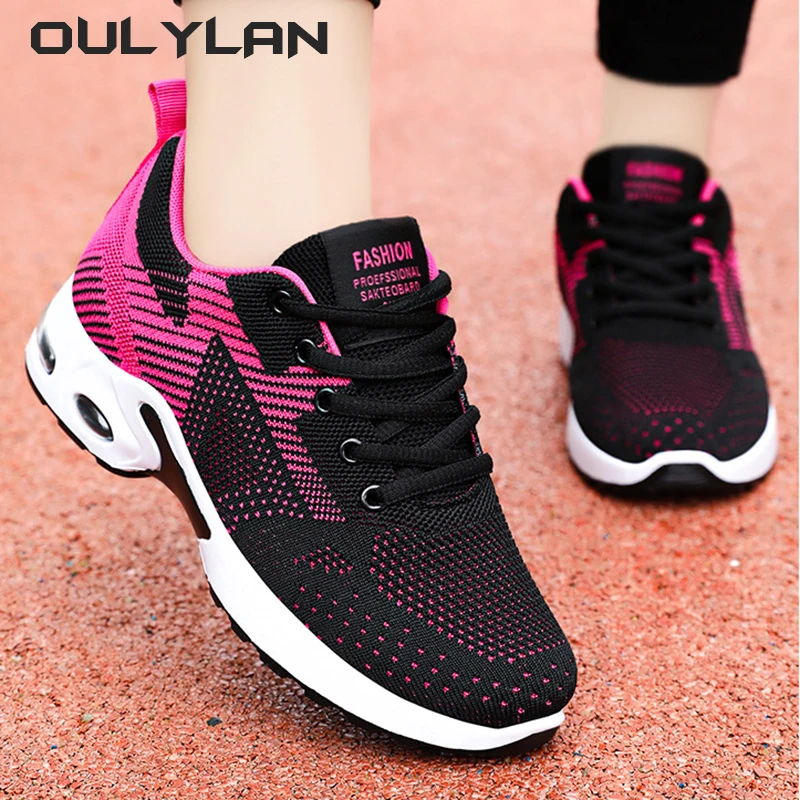 

NEW Fashion Spring Running Shoes for Women Sports Shoes for Female Large Size Casual Breathable Lace up Elastic Air Cushion