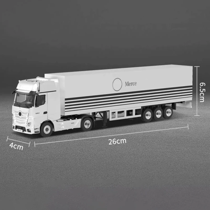Perka 다이캐스트 1:64 스케일 컨테이너 트럭 트랙터 합금 엔지니어링 자동차 모델 디스플레이 수집품 기념품 장식 소년 선물