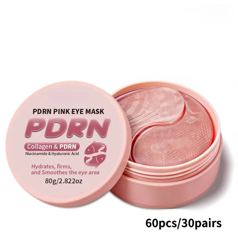 Collagen PDRN Pink Eye Patches Target Dark Circles Puffy Eyes Slip Resistant Under Eye Mask Rejuvenate Eye Area