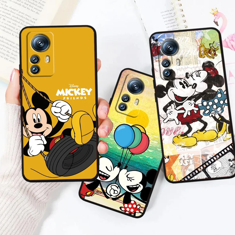 Good Looking Mickey Mouse For Xiaomi Mi 14 13T 13 12T 12 11T 11i 11 10T 10 Pro Lite Ultra 5G Black TPU Phone Case