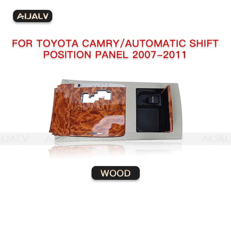 ฝาครอบแผงคอนโซลกลาง ชุดแต่งขอบ ฝาครอบ สำหรับ Toyota Camry 2006 ถึง 2010 ชุดเปลี่ยนตำแหน่งเกียร์อัตโนมัติ