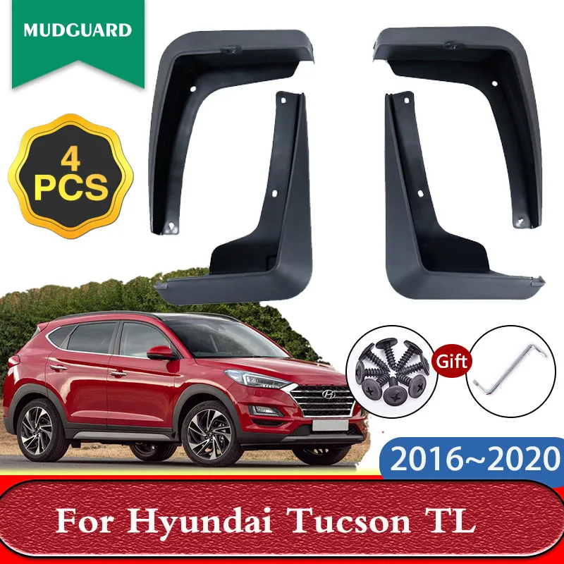 Car Mud Flaps for Hyundai Tucson TL 2016 2017 2018 2019 2020 Mudflaps Splash Guards Front Rear Fender Mudguards Auto Accessories