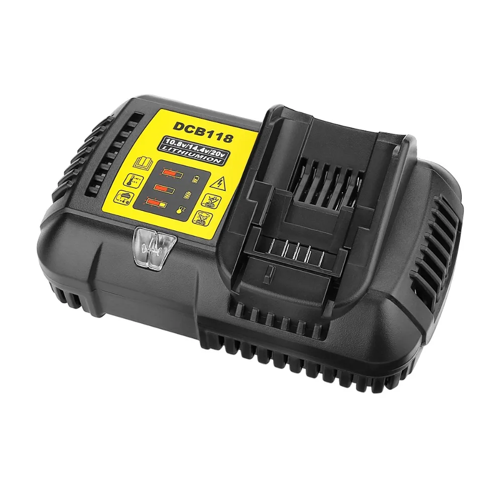 

DCB118 Battery Charger Fast Charging Compatible with For Dewalt 10.8V 12V 14.4V 18V 20V MAX Lithium Battery DCB125,DCB127,DCB182