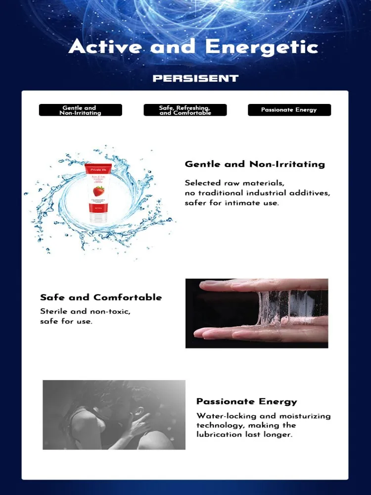 Best selling new type of sexual lubricant, fruit flavor water-based lubrication gel, female anal lubrication, vaginal sexual lub image 5
