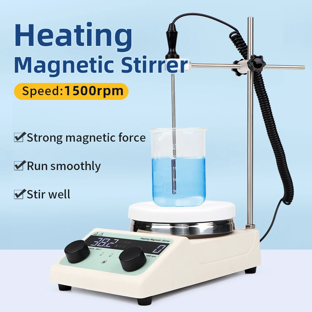 

Electric Magnetic Stirrer Hot Plate Shaker With Stir Bar Medical Bioloicgal Chemical Laboratory Count Down Function Vortex Mixer