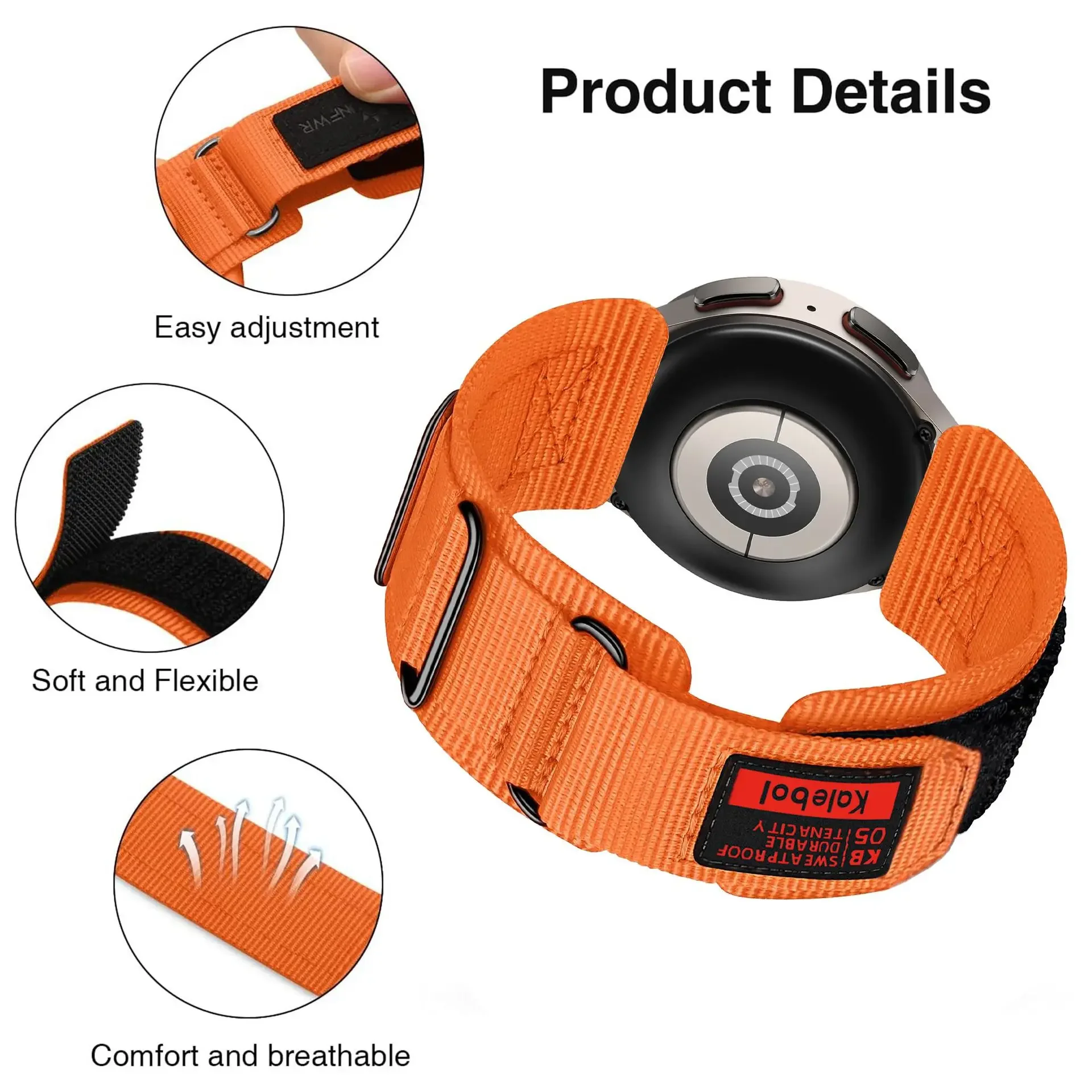 Tali jam tangan nilon 20mm 22mm, tali olahraga untuk jam tangan Samsung 7 6 5 4 klasik/Huawei jam tangan 4/3 gelang untuk gelang Huawei GT 5 4 3 Pro