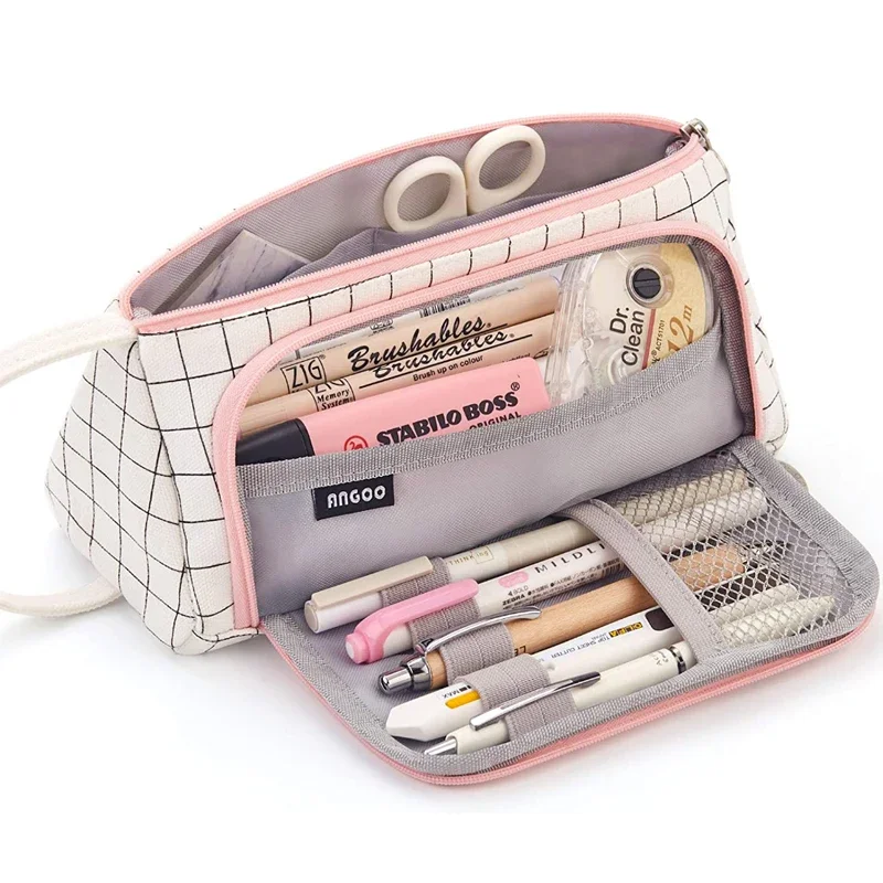 Colored Cute Pencil Case  Pencilcase School Pouch Kawaii Large Capacity Pencil Bag Pencils School Pen Box Stationery Papeleria