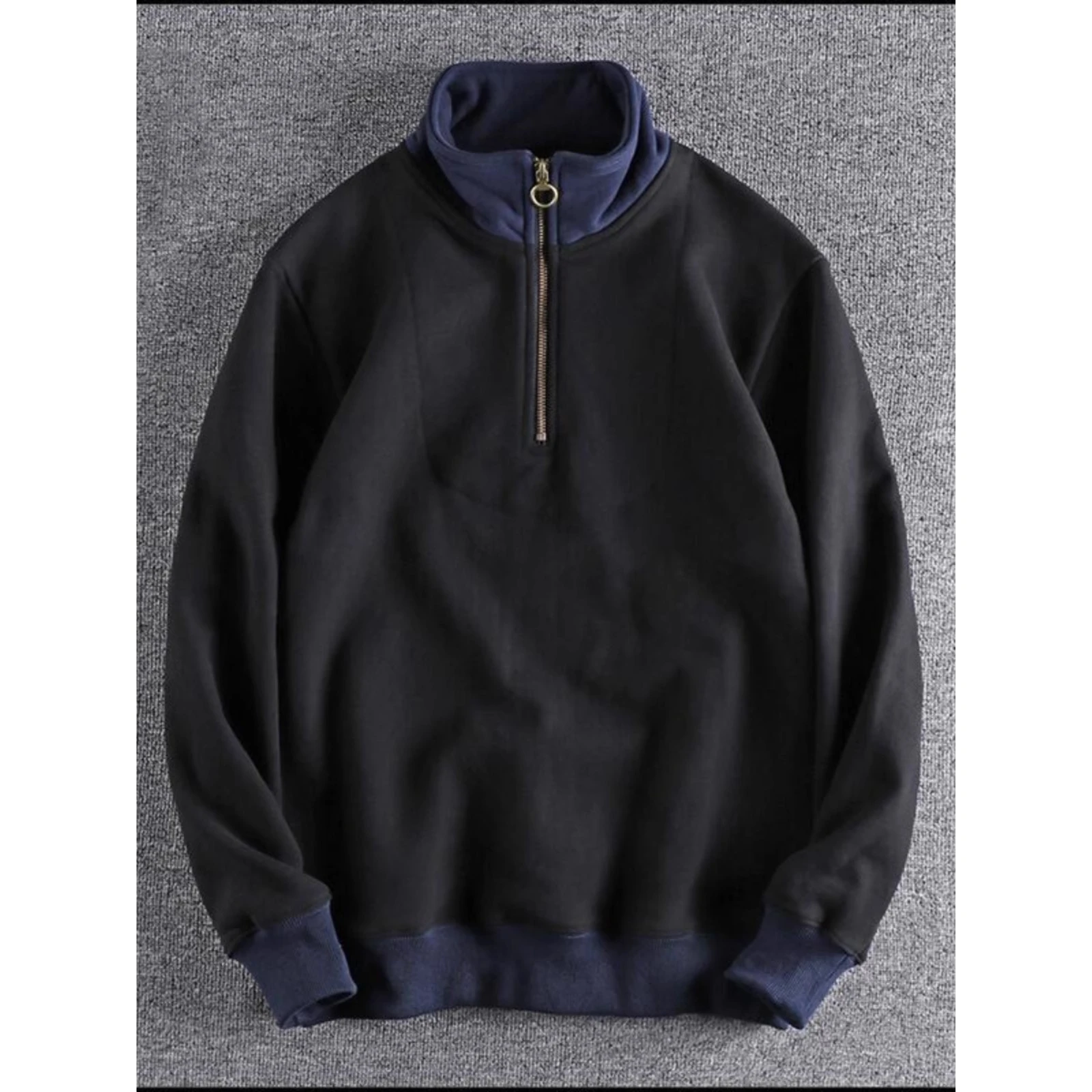 

Мужская утепленная флисовая толстовка с воротником-стойкой, оверсайз, осенне-зимняя, повседневная, из полиэстера, гарантия тепла