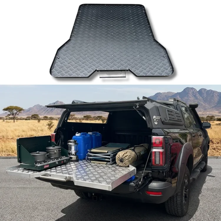 Outdoor Aluminum Alloy Pickup Truck Bed Slide Tray for Pickup Cargo Drawers Slide Toyota Tacoma Hilux Ford F150 Dodge Ram 1500