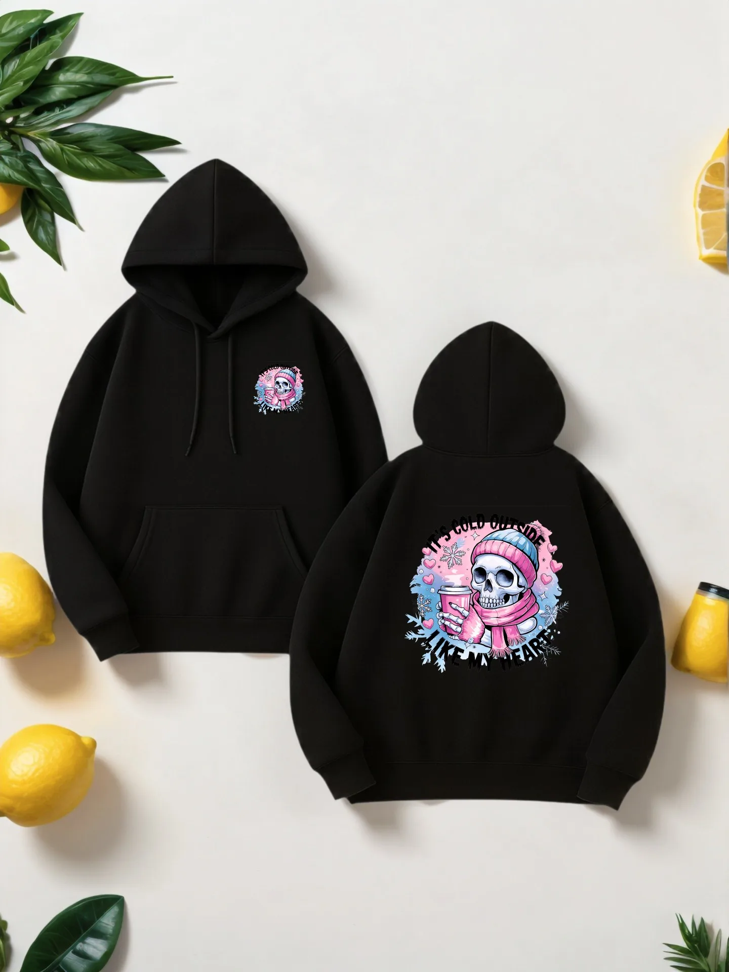 Men’s Graphic Hoodie, Skull Print, Streetwear Style, Fleece Lined, For Young Men, For Everyday Wear